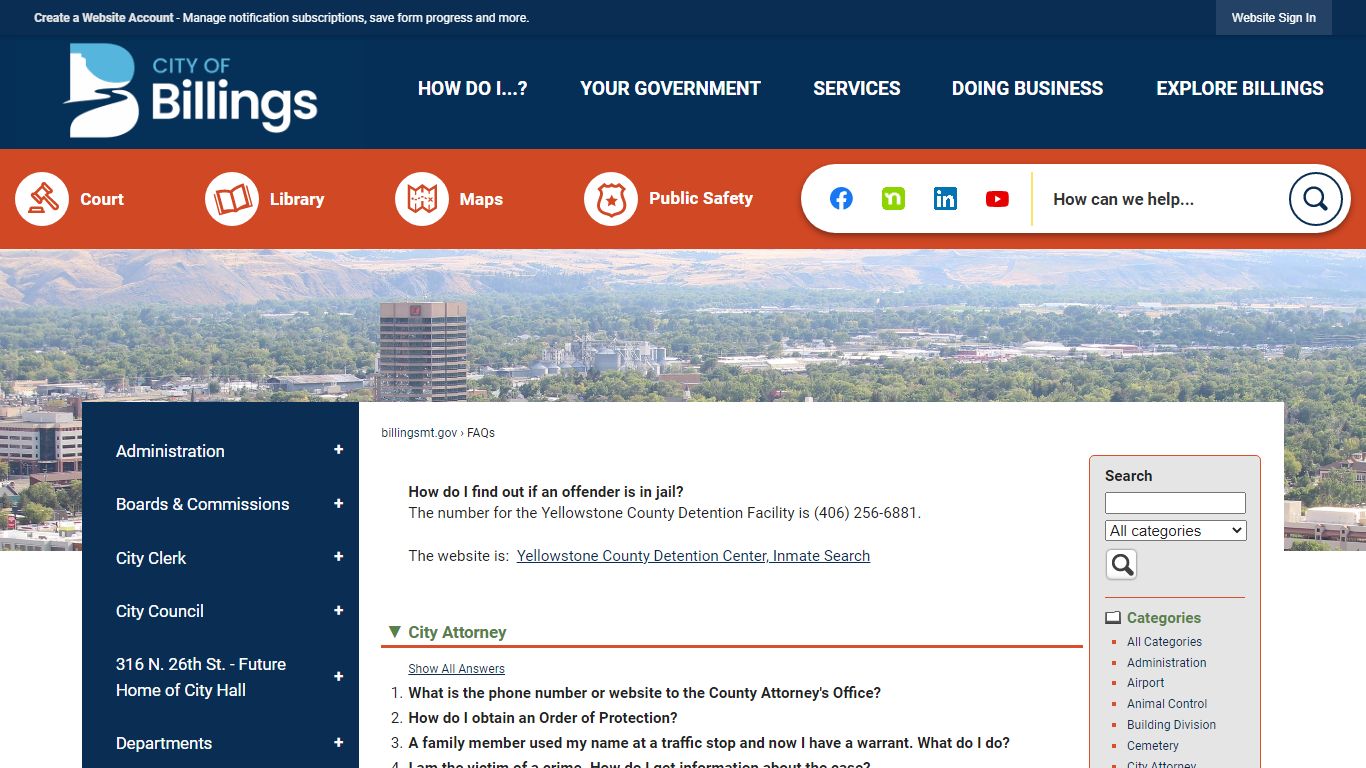FAQs • Billings • CivicEngage - City of Billings, MT